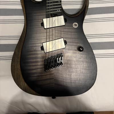 Ibanez RGDIM6FM-CLF Iron Label 2018 - Cerulean Blue Burst Flat