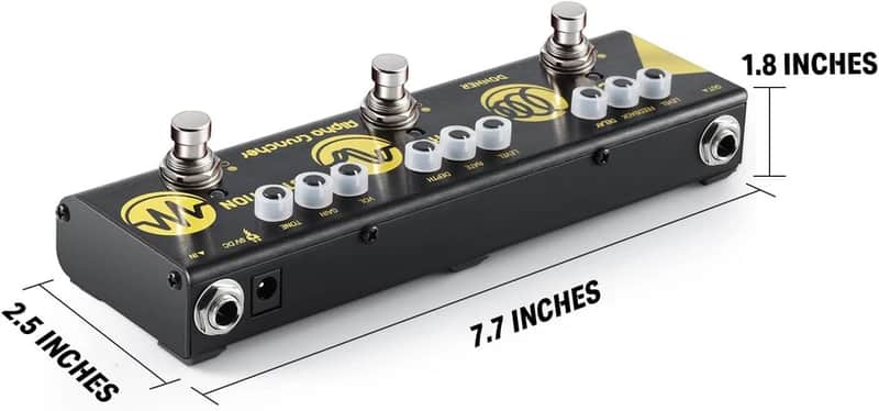 New Donner Multi Effects Pedal Delay Chorus Distortion With Adapter | Alpha Cruncher image 1