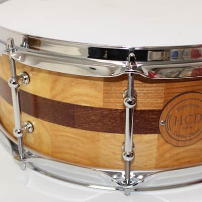 Holloman Custom Drums 5x14" Ash/Mahogany - Hand rubbed urethane over danish oil image 4