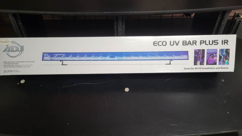American DJ Eco UV Bar Plus IR 1m LED Black Light Bar with Remote 2010s - Black image 1