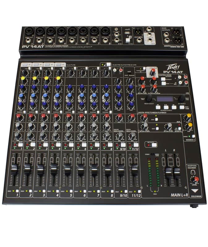 Peavey PV 14AT Compact 14 Channel Mixer with Bluetooth and Antares Auto-Tune image 1