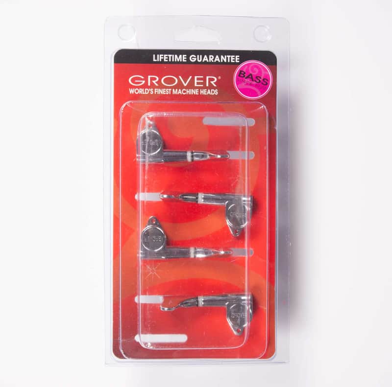 Grover 144CL4 Mini Bass Left Handed Tuners 4 Inline Chrome image 1