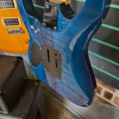ESP LTD MH-203QM See Thru Blue 2020 Electric Guitar image 13