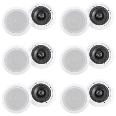 (12) Rockville HC655-16 6.5" 500 Watt In-Ceiling Home Theater Speakers 16 Ohm image 1