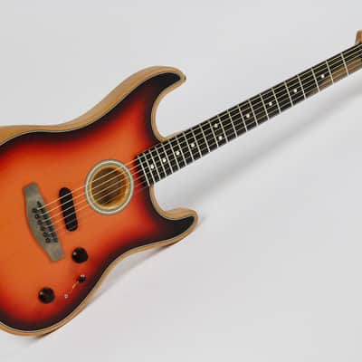 Fender American Acoustasonic Strat Ebony Fingerboard 3-Color Sunburst w/Gig Bag 2020 (0972023200) image 1