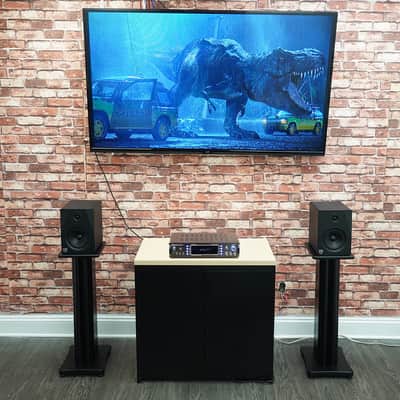 2) Rockville SS28B Black Wood Grain 28" Speaker Stands Fits Insignia NS-HBTSS116 image 5