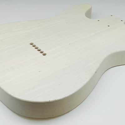4lbs 5oz BloomDoom Nitro Lacquer Aged Relic White Blonde T-Style Vintage Guitar Body image 10