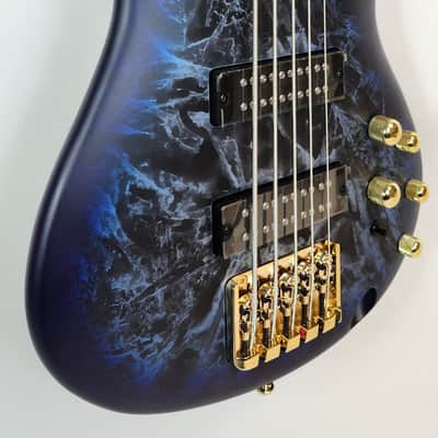 Ibanez SR305EDX SR Standard 5-String Bass, Gold Hardware, Cosmic Blue Frozen Matte image 4
