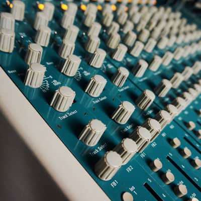 Helios Vintage 12 Channel mixing console ex The Who Ramport Studios 1971 Aqua Blue Green image 9