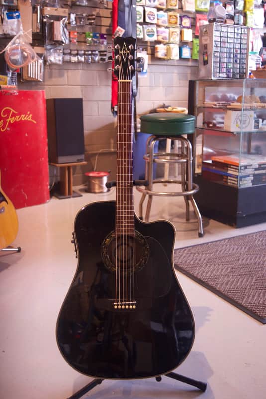 Alvarez 5088C 1980's Black Acoustic Electric image 1