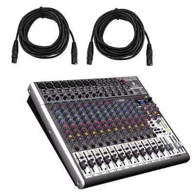 Behringer XENYX X2222USB Premium 22-Input 2/2-Bus Mixer with XENYX Mic Preamps and Compressors British EQs - Bundle With 2 Pack XLR M to F Professional Microphone Cable - 25' image 7