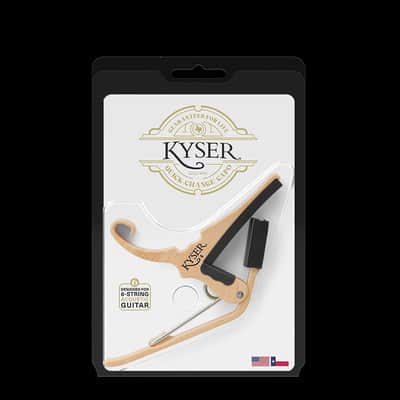 Kyser Quick-Change Capo, Maple, for 6-String Acoustic Guitar, USA Made, KG6LRA