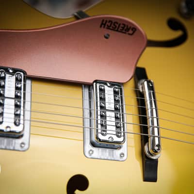 Gretsch G6118T 120th Anniversary Model Bamboo Yellow over Copper image 16