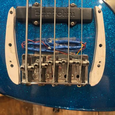 Fender Custom Shop Masterbuilt John Suhr "Grand Finale" Jazz Bass V 1997 - Blue Flake image 14