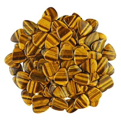 Yellow Tiger's Eye Stone Guitar Or Bass Pick - Specialty Handmade Gemstone Exotic Plectrum - 12 Pack New image 2