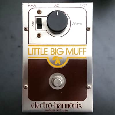 1970s - Op-Amp - Boxed - Vintage Electro-Harmonix Little Big Muff 1970s - Silver/Brown/Yellow image 2