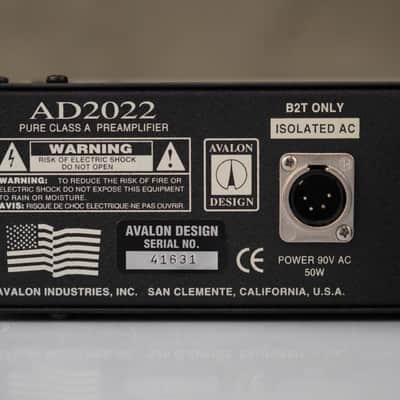 Avalon AD 2022 Dual Preamplifier w/ Power Supply w/ Mogami Gold Cables #58642 image 11