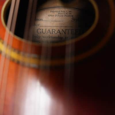 (Used) 1917 Vintage Gibson A-4 Cherry Sunburst Oval-Hole Teardrop A-Style Mandolin #1550 image 3