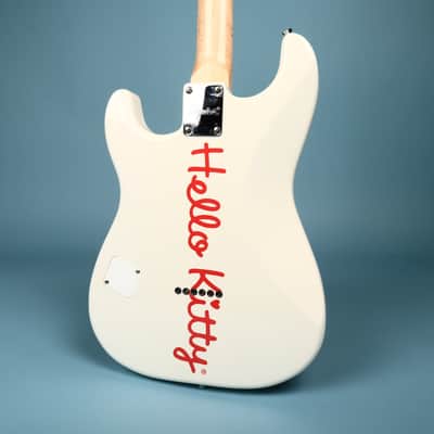 2024 Squier Hello Kitty Stratocaster White Electric Guitar image 14