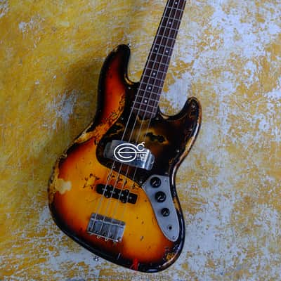 Fender Jazz Sunburst Bass Heavy Aged Relic by East Gloves Customs image 3
