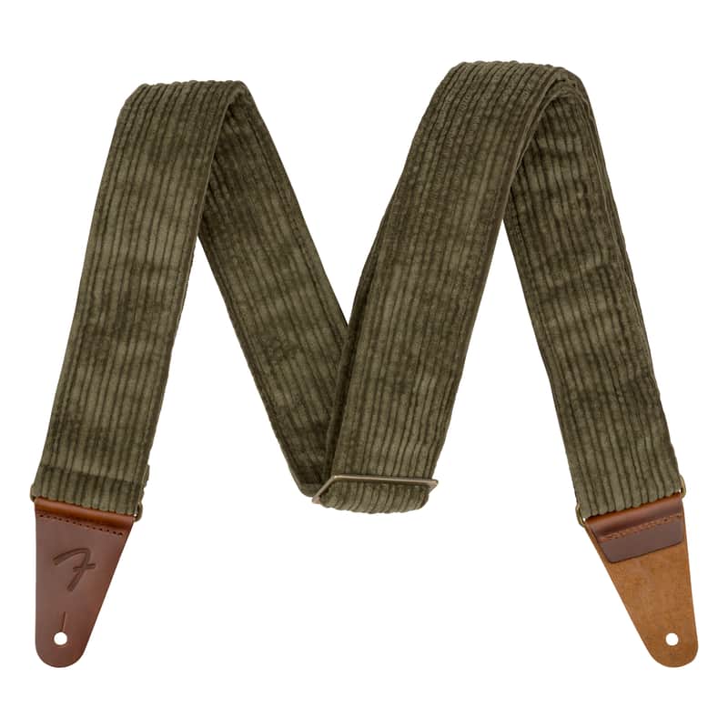 Fender 2" Corduroy Guitar Strap, Antique Olive image 1