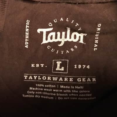 Taylor  Logo T-shirt-Large Brown with Yellow Logo image 2