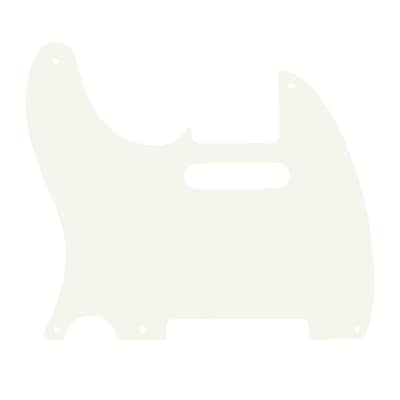 Vintage Original '51–'59 5-Hole Tele Pickguard 1.5mm/0.059inch Thin Thickness Straight Edge 1 Ply Tele Scratch Plate for USA/Mexican Vintage Style Telecaster JT/HB-19 Vintage White image 4