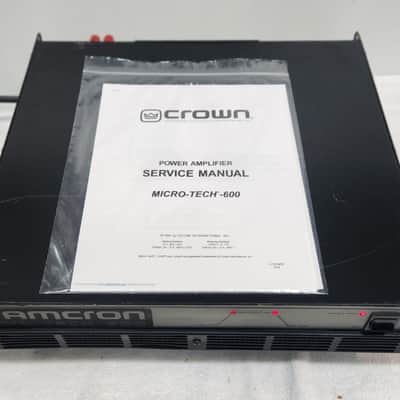 Crown/AmCron Vintage Power Amp Model Micro-Tech 600 image 4