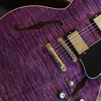 Minty! 2025 Gibson ES-335 Block Limited Edition Semi-Hollow Electric Guitar Figured Trans Purple + OHSC image 5