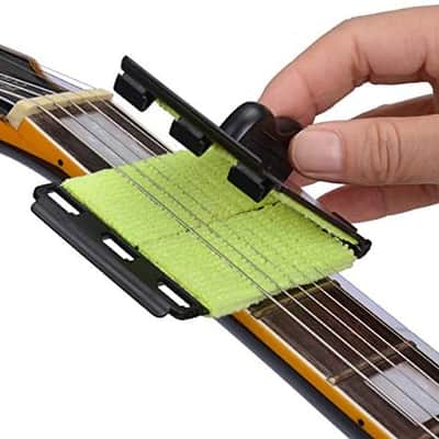 Guitar String Cleaner Clean Fretboard Cloth Tool Scrubber for Cleaning Maintenance Care Kit for Violin/Bass/Ukulele/Electric Guitars and Other Musical Instrument 2 Pack image 1