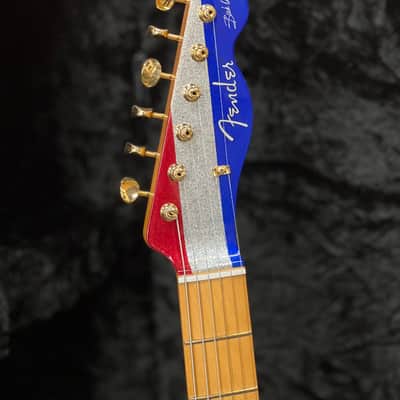 2024 Fender Buck Owens Signature Telecaster - Red, Silver, and Blue Sparkle image 4