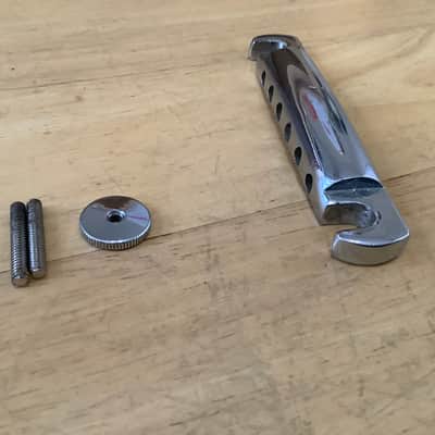 Gibson Stop tailpiece 1970’s - Chrome+ abr-1 bridge pins and domed thumb wheels image 7