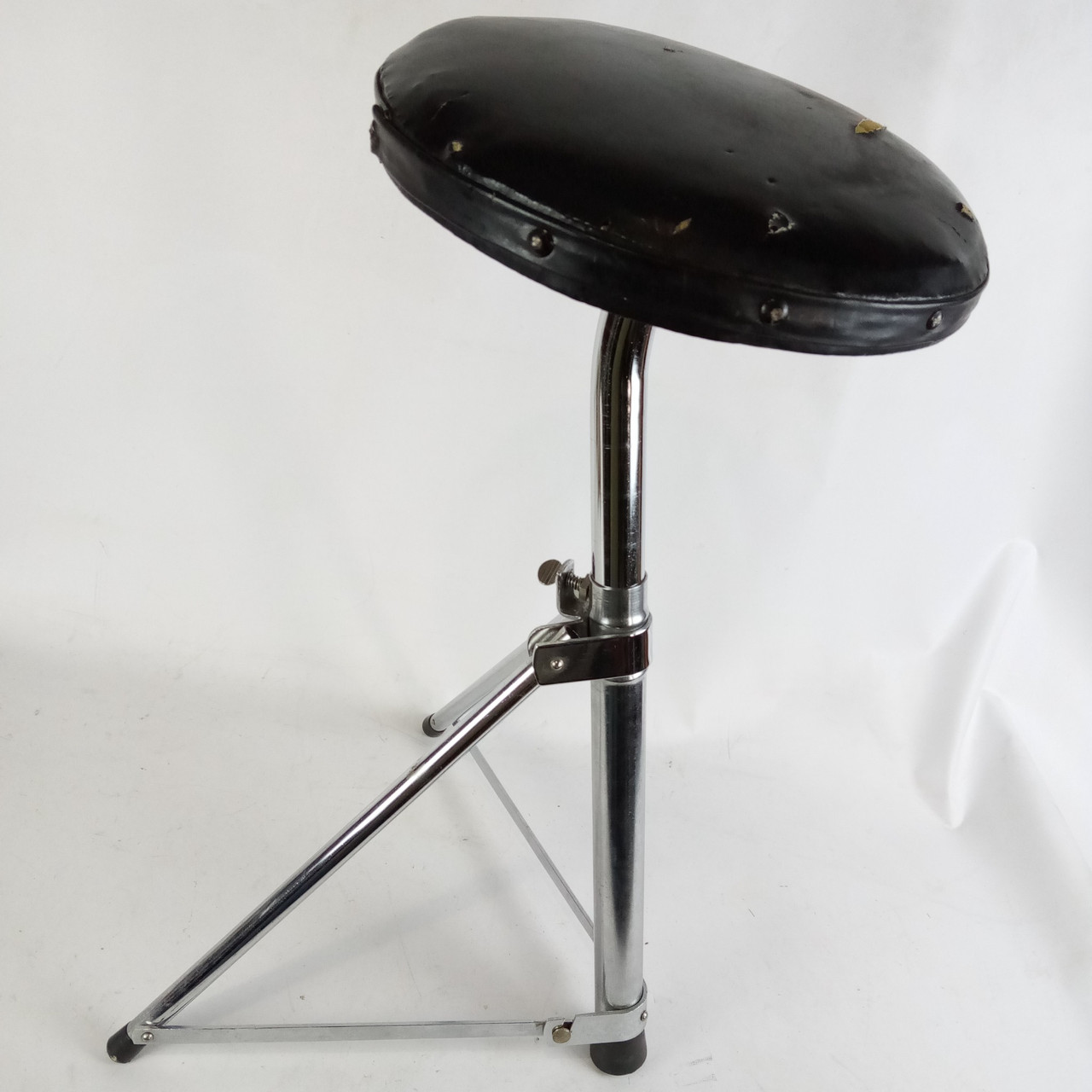 Slingerland 60s #838 "New Rocket Throne" Vintage Porto-Pak Style Chrome Seat USA — main photograph