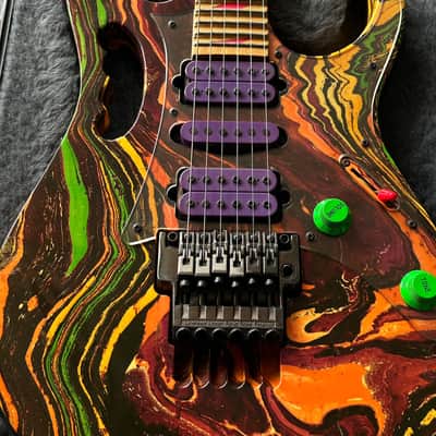 Ibanez JEM77 PMC Purple Multi Color Steve Vai with Case image 3