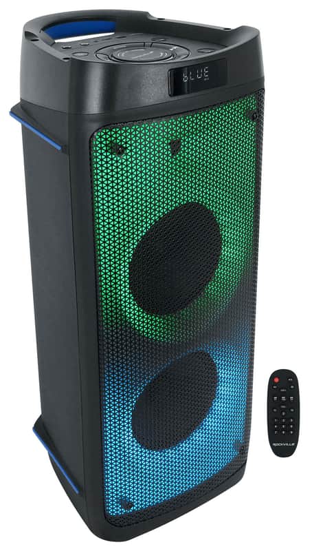 Rockville BASS PARTY 65 1200w LED Bluetooth House Party Speaker System+Mic Input image 1