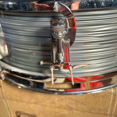 Rogers Luxor Snare Drum 1962-63 - Sky-Blue Ripple Pearl (Complete Kit) Mint! image 6