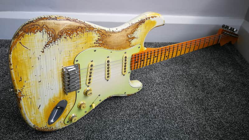 Vtt Relics Strat 50's - Blond Hardtail (with checking) image 1