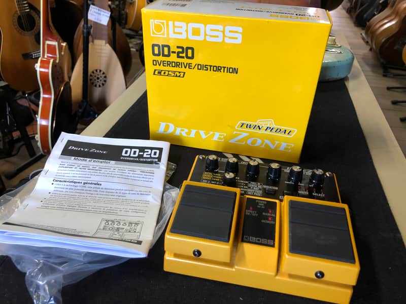 Double pédale Boss OD-20 Overdrive/Distortion Drive Zone avec boite et manuel image 1