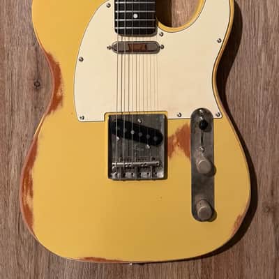 Big River “Moses” T-Style • Aged Butterscotch Nitro • Roasted Maple/Rosewood • A5 Vintage Pickups image 2