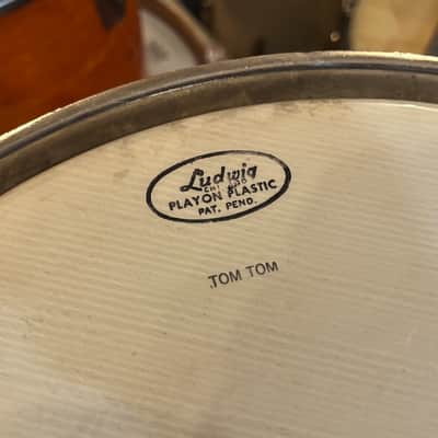Ludwig 9x13Transition Badge tom 1958 - White marine pearl image 13