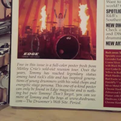 Vintage DW " Edge " Magazine from 2005 ( * Tommy Lee Poster still inside it * ) image 7