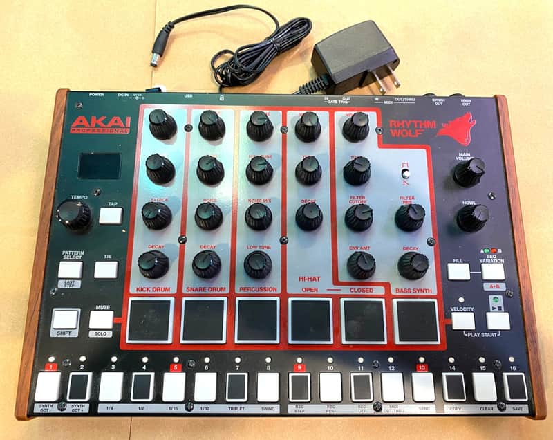Akai Rhythm Wolf Analog Drum Machine and Bass Synthesizer 2014 - Present - Black image 1