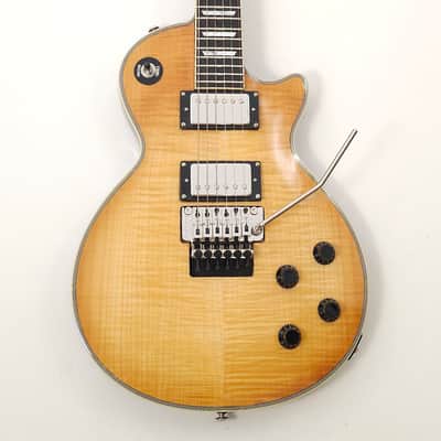 Agile AL-3200MCC Multi-Radius Lemon Burst Flame Electric Guitar with Binding  and Floyd Rose  Bridge image 1