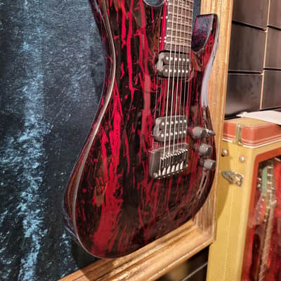 Schecter C-1 Silver Mountain - Blood Moon image 4