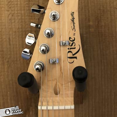 Rise by Sawtooth Full Size Beginner Electric Guitar Charcoal Transparent image 3