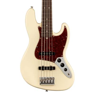 2006 Fender Jazz Bass V 5 String JBV Olympic White Left Handed