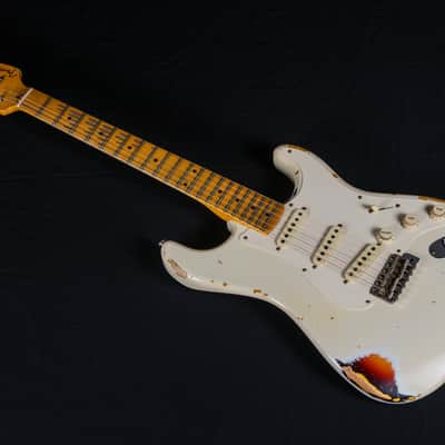 Fender Custom Shop Masterbuilt Kyle McMillin 1958 Stratocaster Journeyman Relic Aged White Blonde 2023 -Mint image 4
