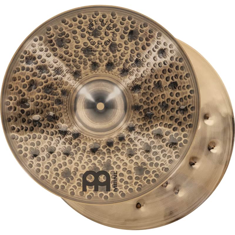 Meinl PURE ALLOY CUSTOM 15" EXTRA THIN HAMMERED HIHAT - PAC15ETHH image 1