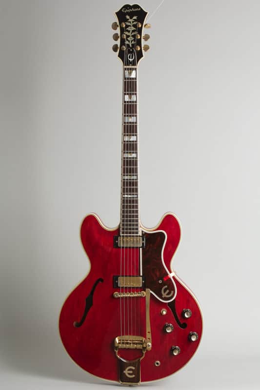 Epiphone Sheraton E212TV Arch Top Semi-Hollow Body Electric Guitar (1964), ser. #67842, black hard shell case. image 1