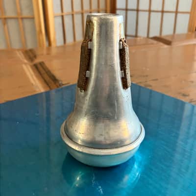 Trumpet Mutes Lot of 2 Aluminum Vintage 6.5h & 4.5h Brass Instruments Bugle image 11